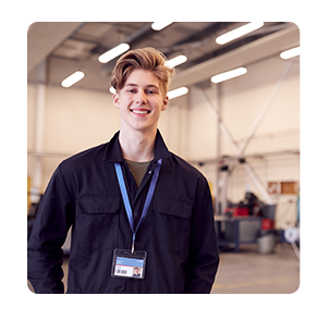 Young man at work