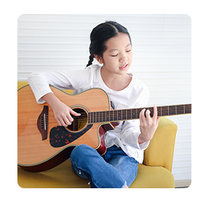 Girl playing guitar